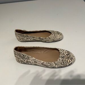 Tory Burch Snakeskin Print Flats